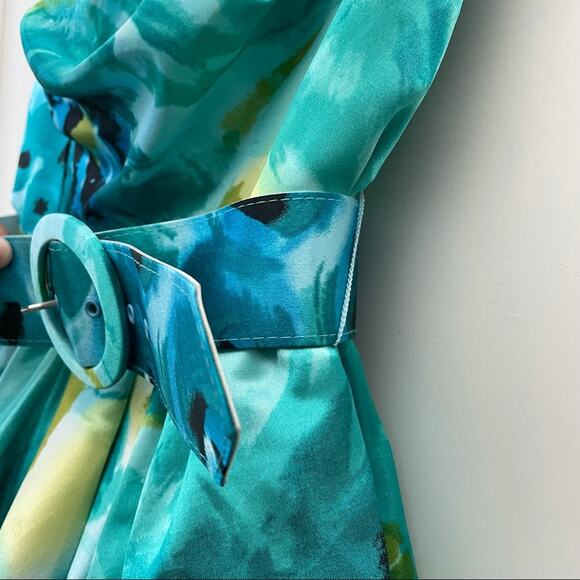 Charlotte Russe Floral Watercolor Flare Dress S - Picture 4 of 11